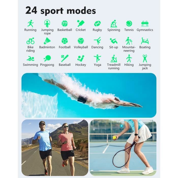 Montre online connectee tennis