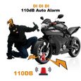 AGPTEK Kit d'Alarme Moto Antivol, 110dB Bloque Disque+1.5m Câble Antivol Sécurité à Ressort +2 Clés et Sac de Bloc, pour Moto/Vélo-2