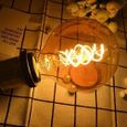 4xEdison Lightbulb LED Lampe à incandescence boule rétro 4W Lampes globe antiques décoratives G80 Ampoule à filament Nouveau style-2