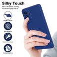 Coque pour Samsung Galaxy A15 4G - 5G - housse etui silicone gel fine + film ecran - BLEU FONCE-2