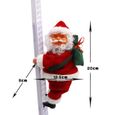 1 Pcs Père Noël avec Échelle Électrique Échelle Figurine De Noël Ornement Décoration Cadeaux-2