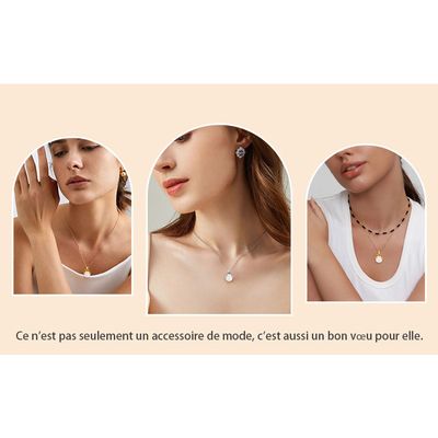 Collier Pierre De Lune Pour Femme – Cadeau Original Ado, Fille, Maman, Sœur, Amie, Boîte Cadeau Incluse