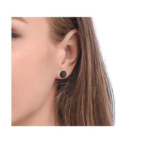 6 Paires Boucles D'Oreilles Barbell Haltère - 5 à 10mm - Acier Inoxydable Hypoallergénique