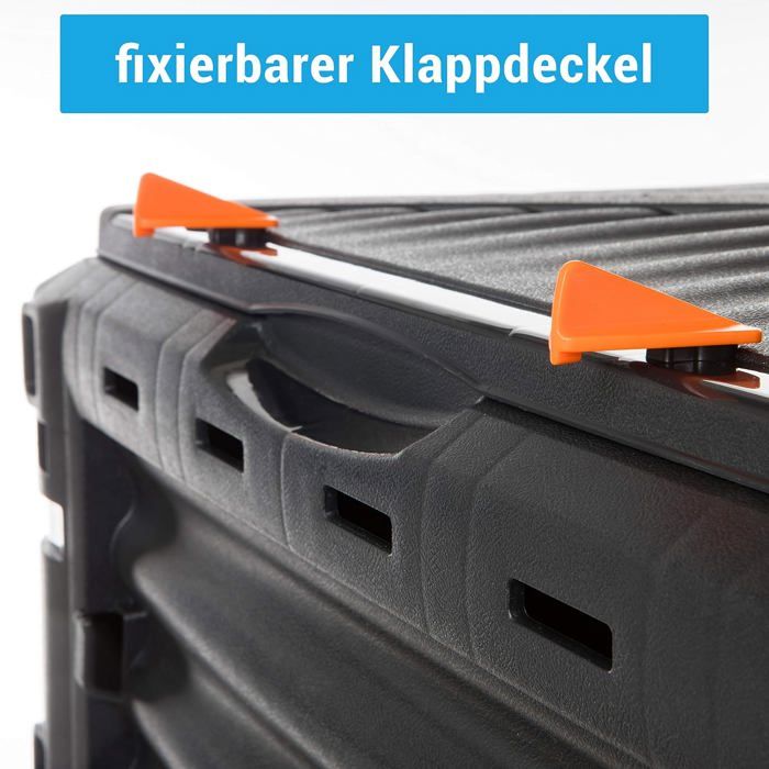 Composteur Eco 300L - Plastique Recyclé Robust - Couvercle à Charnière - Compostage Rapide Jardin