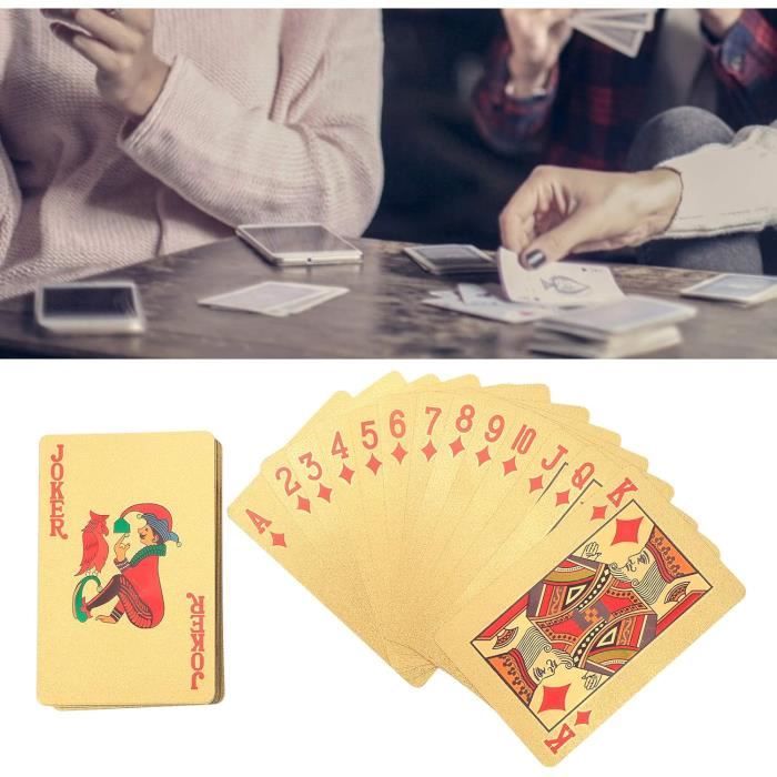Jeu De Cartes Poker étanches - 54 Cartes Plastique Flexibles - Idéal Pour Enfants, Fêtes, Pique-niques Et Tours De Magie