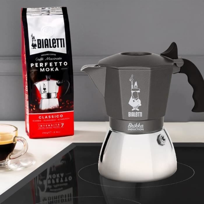 Cafetière Italienne BIALETTI BRIKKA Induction tasses