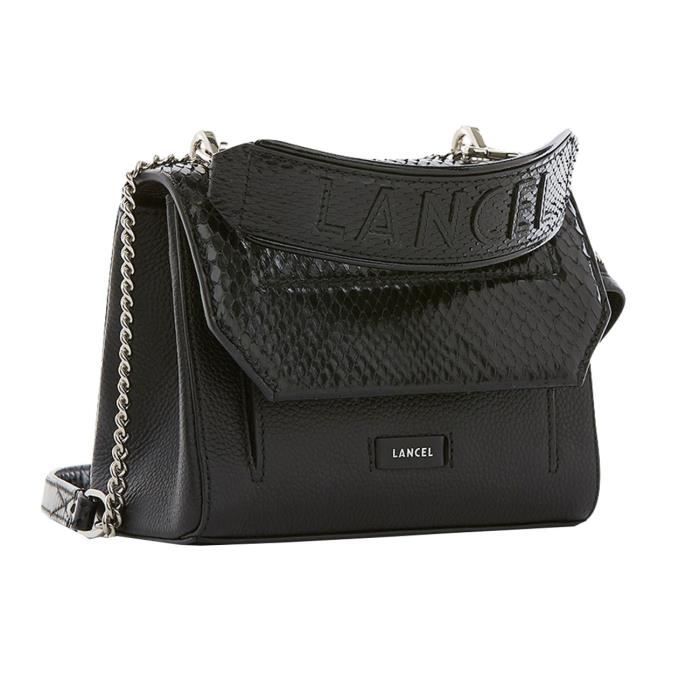 Lancel ninon python noir on sale