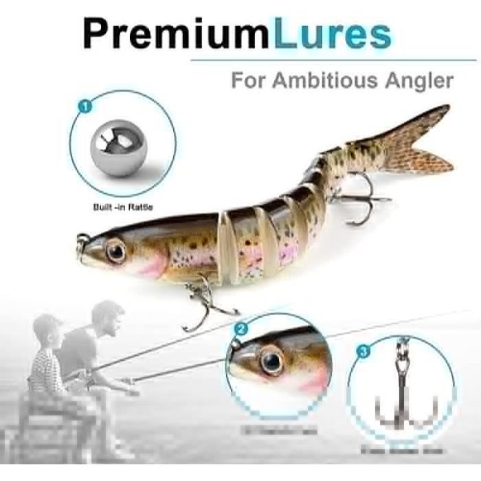 Leurre Souple Crabe 13 Cm 32 G – 3 Pièces, Silicone, Pêche Mer Et Eau Douce