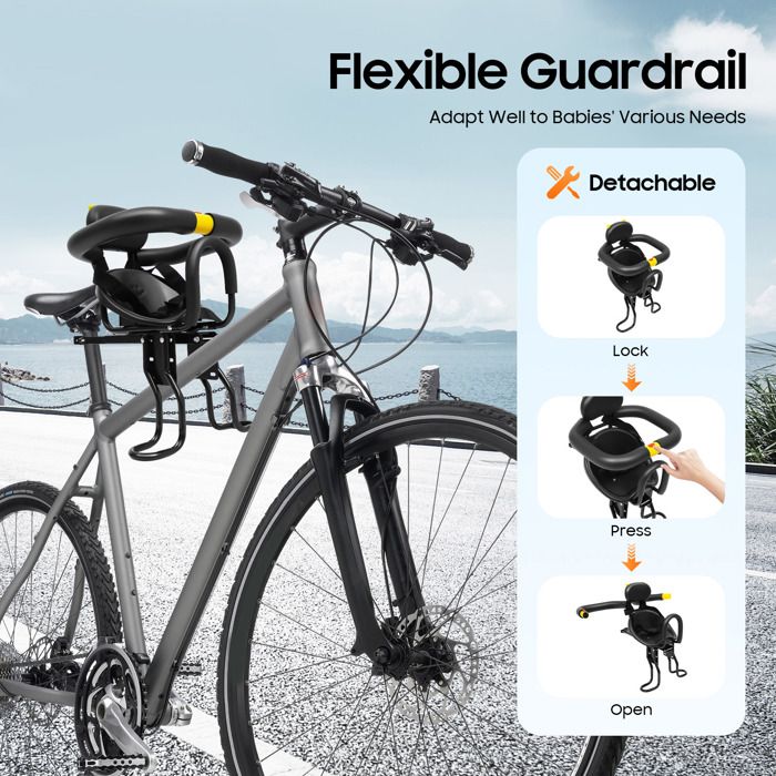 TFixol Siège de Vélo pour Enfant en Acier au Carbone Rouge Monté à l'Arrière avec Sangles de Sécurité pour Trottinettes Électriques et Bicyclettes, 21x26x31 cm, 2,5 kg TFixol Siège de Vélo pour Enfant en Acier au Carbone Rouge Monté à l'Arrière avec Sangles de Sécurité pour Trottinettes Électriques et Bicyclettes, 21x26x31 cm, 2,5 kg
