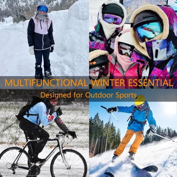 Cagoule Polaire Homme Femme, Chaud Cache-Cou d'hiver, Cagoule Coupe-vent et  Anti-froid pour Cyclisme Ski Moto (Taille unique) - Cdiscount Prêt-à-Porter
