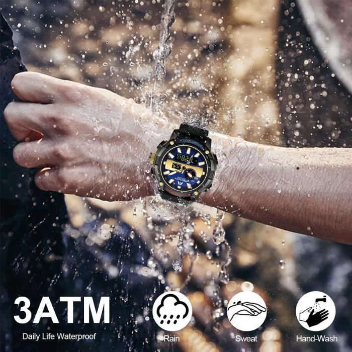 Montre chronomètre waterproof best sale