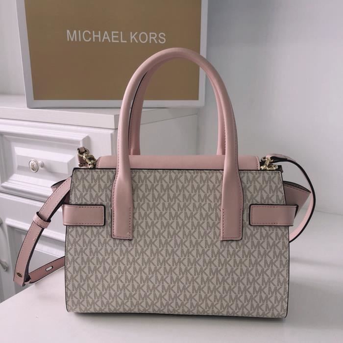 2020 Michael Kors mk nouveau petit sac d oreille en chaine sac a main epaule diagonale rose blanc sac femme rose blanc Cdiscount Bagagerie Maroquinerie
