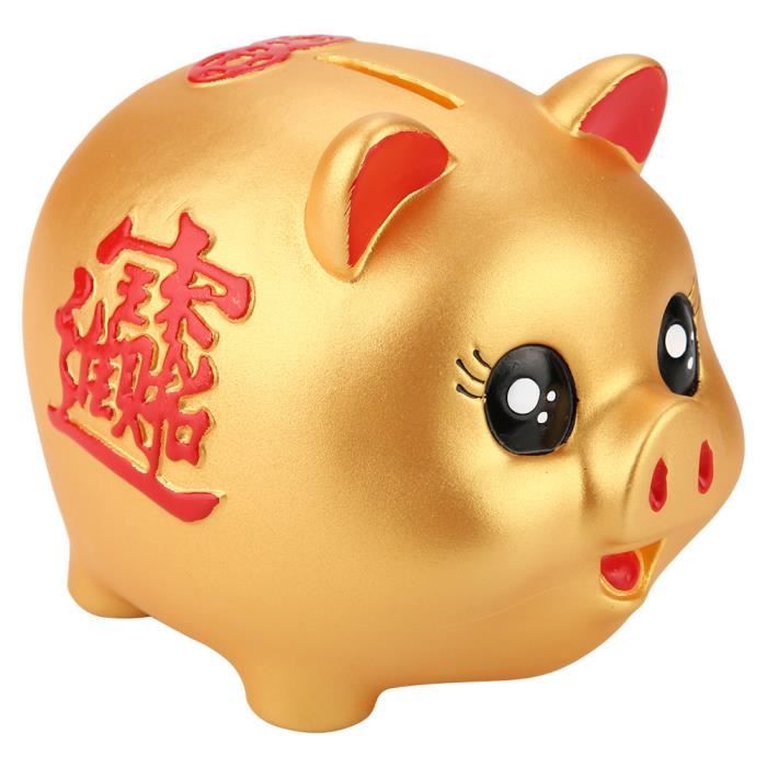Grande banque de cochon mignon en vinyle argent incassable décoration pour  garçons fille