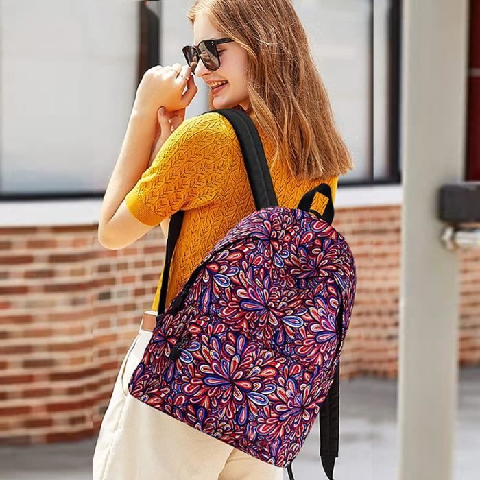Cartable Cartable Fille Cartable Leger Cartable Decontracte etanche avec etui a Crayons Impermeable et Resistant a l usure multicolore Cdiscount Bagagerie Maroquinerie