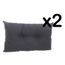 30 x 50 cm PEGANE Lot de 4 Coussins rectangulaires en Coton et Polyester Coloris Gris fonc/é