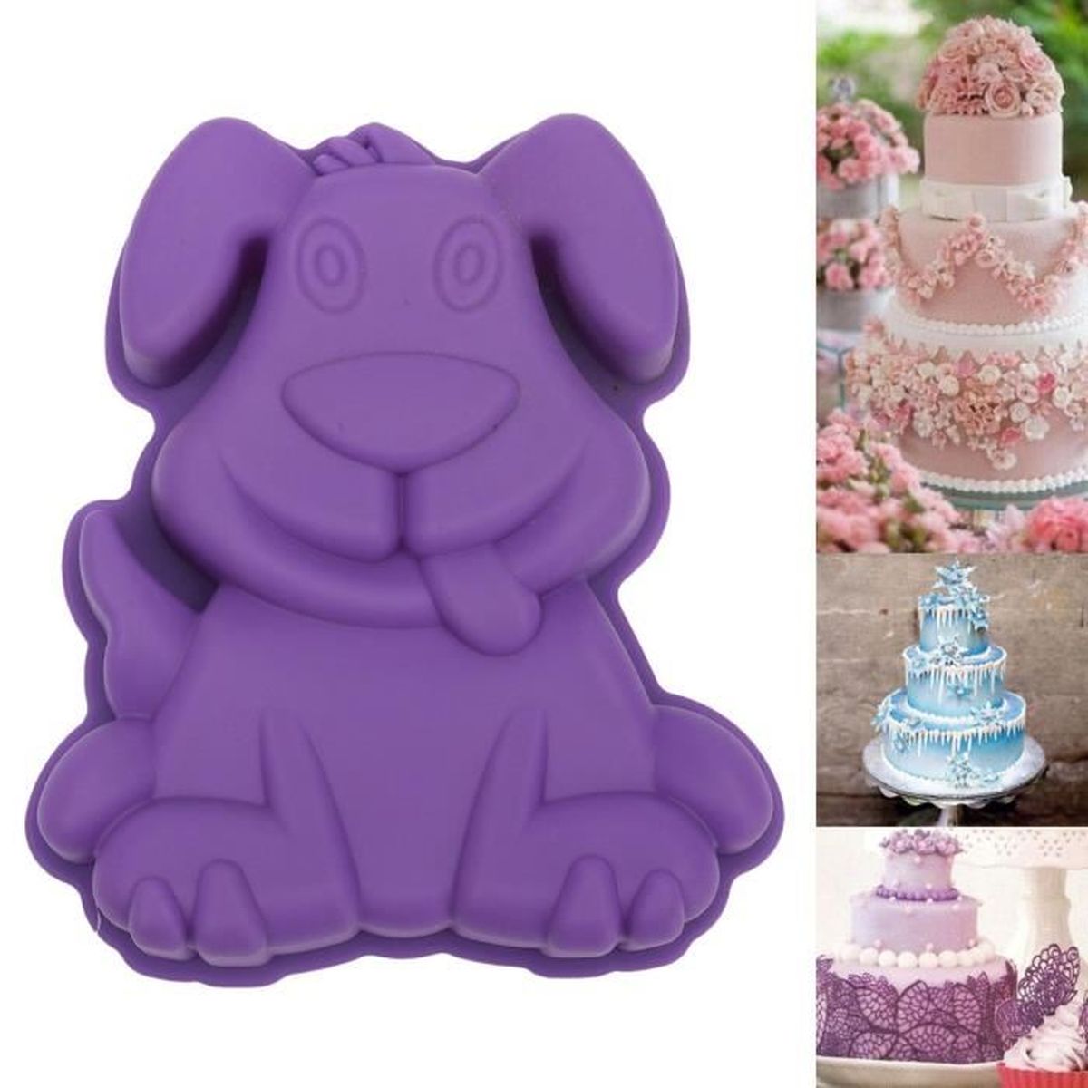 Tempsa 3d Moule Fondant Silicone Forme De Chien Pour Gateau Patisserie Chocolat Diy Cdiscount Maison