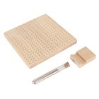 YZMRBDQC Planche de Blocage de Crochet en Bois d'Hévéa - Tapis de Blocage Carré avec 20 Tiges de 23,5 cm pour Tricot et Crochet