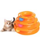 BRAND Jouet pour chat,jouet chaton,Balle jouet jouet chat tour à trois niveaux,jouet interactif chat,circuit Jeu chat avec Balle