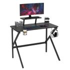 Bureau Gaming LDSZXNE - Noir - 100x55x75 cm - Classique - Intemporel - A monter soi-même
