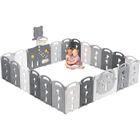 DRIPEX Parc Bébé 20+2 Panneaux ,Barrière de Sécurité Portail Parc XXL, Parc Bébé en Plastique Ecologiques, Adapté aux Enfants de 0 à 6 Ans