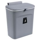 SUPFINE Poubelle - petite taille, convient à la plupart des portes de placard et des armoires. Gris.