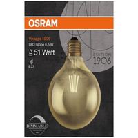 Ampoule Globe LED OSRAM Clair filament variable OR - Edition 1906 - Diamètre 125 mm - E27 - 7W = 55 - Blanc Chaud