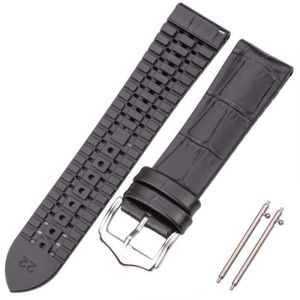 BRACELET MONTRE CONNEC. couleur Noir taille 20mm Bracelet de montre en cui
