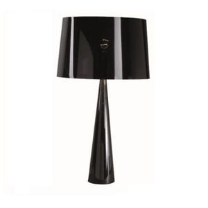LAMPE A POSER TOTEM-Lampe à poser Chrome H58,5cm Noir Aluminor