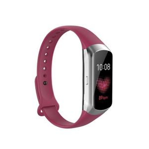 BRACELET DE MONTRE Bracelet de montre en TPE rouge pour Samsung Galax