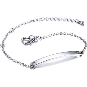 BRACELET - GOURMETTE Bracelet en Acier Inoxydable pour Femme - Réglable 20 + 4,5 cm - Argenté