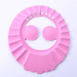 rose Shampooing pour b/éb/é Bonnet de protection bain Bonnet de protection sans d/échirure et confortable Cercle int/érieur /élastique douche Prot/ège-visi/ère pour enfants Lavage du bouclier protecteur
