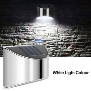 LAMPE DE JARDIN  Lampadaire extérieur,Lampe solaire à 3 LED en acier inoxydable, imperméable, éclairage d'extérieur, idéal - Style 2 white light-6pcs