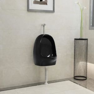 WC - TOILETTES Urinoir suspendu - DRFEIFY - Céramique Noir - A suspendre - 40 cm - 3/6 L - Simple