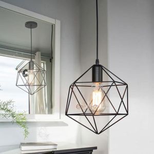 corde de chanvre KJLARS Plafonnier Suspension Luminaire Style de ferme de campagne fran/çaise Lampe Perles en bois Lustre Antique Pendante pour cuisine salon salle /à manger chambre 36CM*28cm E14*3