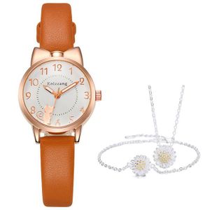 Montre Enfant Bijou - Cadran Orange/rose, Bracelet Caoutchouc Réglable - Sport Digitale