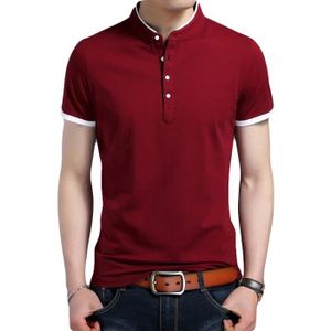 POLO Polo Homme uni baggy Tee shirt Homme X avec col-Rouge