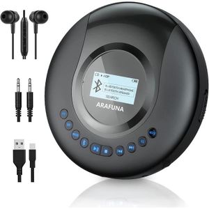 PLATINE CD Lecteur CD Portable, Arafuna Lecteur CD Bluetooth 