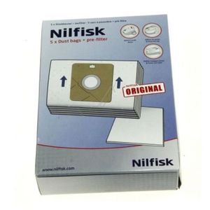 Nilfisk Lot De 5 Sacs Poussière Originaux 6,5 L – Compatibles GM80 Et IVT