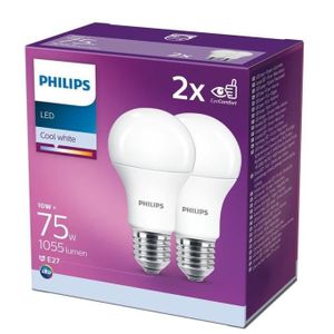 AMPOULE - LED Lot de 2 ampoules LED Philips E27 10W 4000K Philips