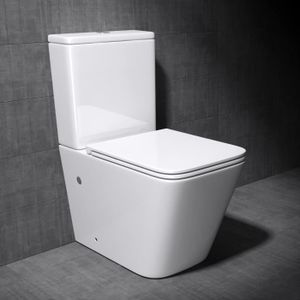 WC - TOILETTES Sogood WC toilettes à poser céramique blanc toilette avec réservoir abattant silencieux avec frein de chute Stand112T
