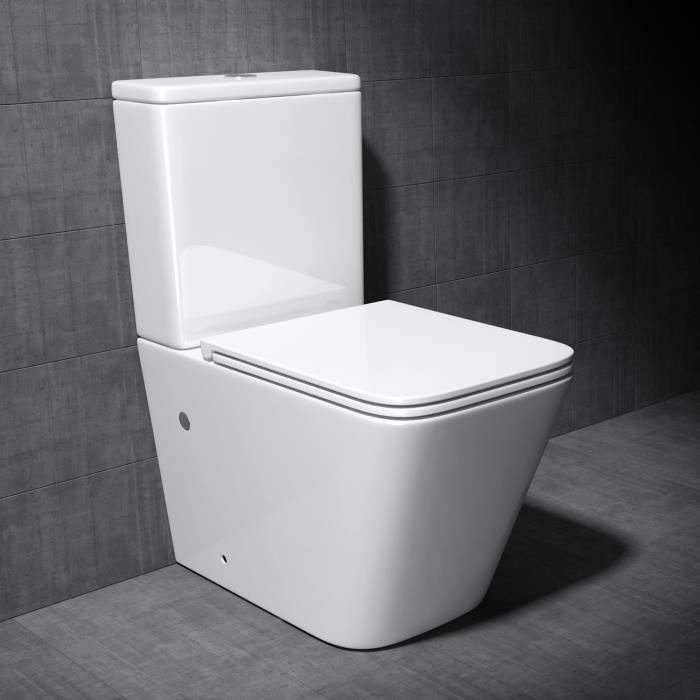 Abattant WC Design Modern 46cm Charbon Noir - Cdiscount Bricolage