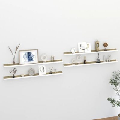 VidaXL Lot De 4 Étagères Cubes Murales Flottantes - Étagères Suspendues 30x15x30 Cm En Chêne Sonoma - Rangement Salon Chambre Cuisine