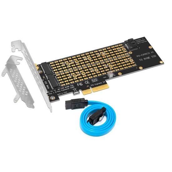 Carte Adaptateur SSD M.2 NVMe Vers PCIe 4.0 X16 – Vitesse 64 Gbit/s – Clé M – Marque SODIAL – Neuf