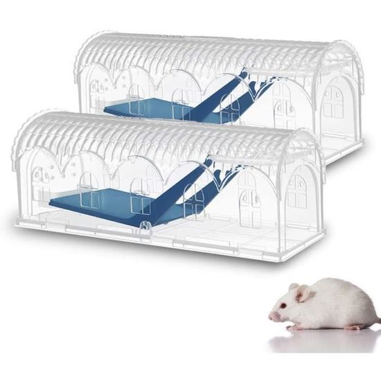 Piège à Souris Vivant Lot De 2 | Ultra-Sensible & Sans Cruauté - Réutilisable Pour Maison, Jardin, Cuisine