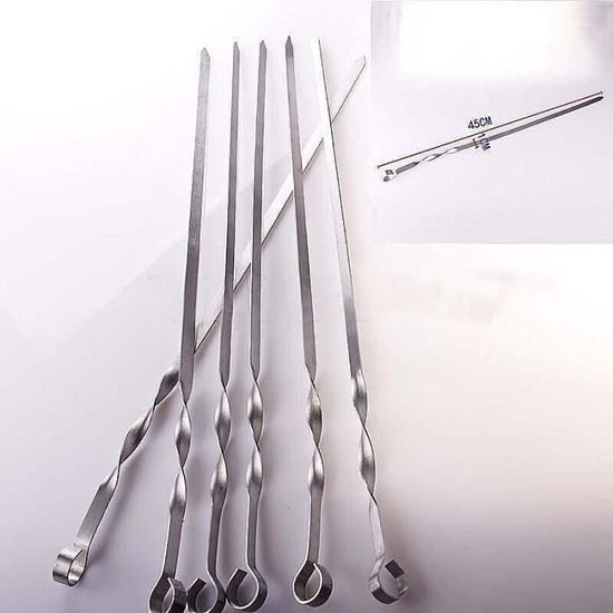 Set De 4 Brochettes Doubles RÖSLE | Longueur 33 Cm | Acier Inoxydable 18/10 | Pour Barbecue, Viandes Et Légumes | Lavable Au Lave-vaisselle