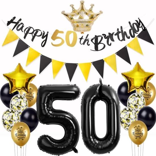 Lot 20 Tourbillons Dorés 50e Anniversaire – Guirlandes Spirales & Chiffres Géants Or Pour Décoration Anniversaire & Mariage Élégant