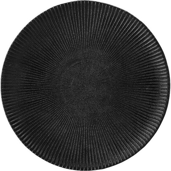 Assiette à Dessert En Céramique Noire ALFA - Diamètre 21,5 Cm - Parfaite Pour Vos Pâtisseries