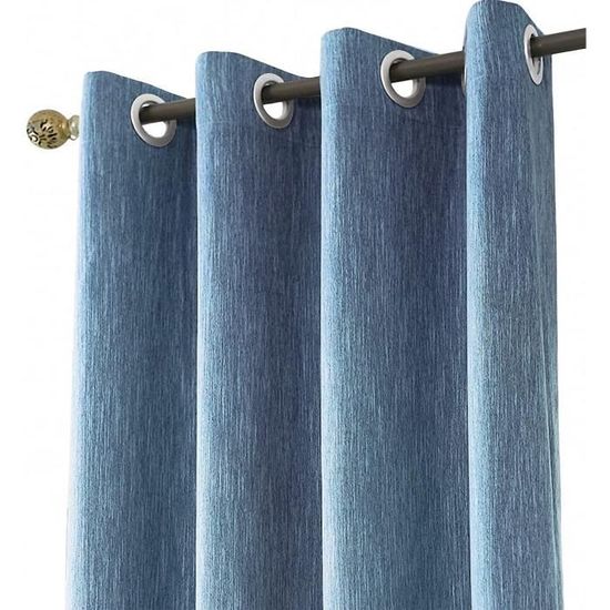 1 Panneau Rideau Occultant Thermique Isolant pour Chambre Enfant en Salon Rideau Dressing pour Pergola, Bleu Foncé 140x245cm