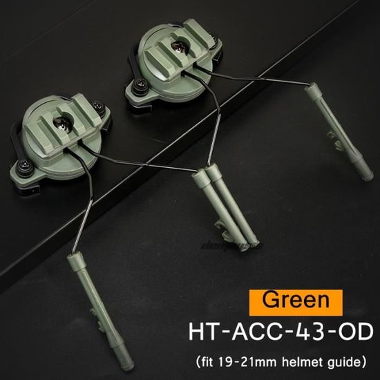Support De Casque Tactique – Adaptateur Rail 19-21 Mm, Rotation 360°, Pour Airsoft, Chasse, Militaire