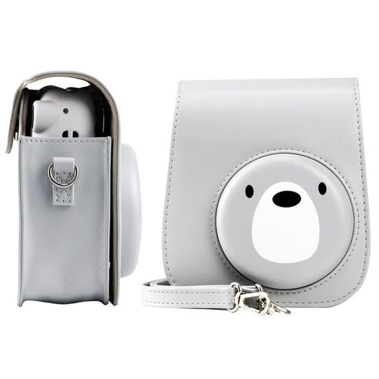 Housse En Cuir PU Pour Instax Mini 11 - Protection Anti-rayures, Bandoulière, Poche à Films - Leebotree